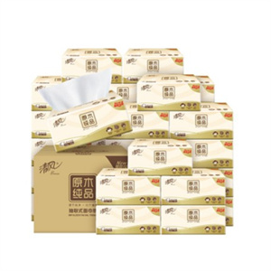 清风抽纸原木纯品2层200抽24包整箱卫生纸家用面纸巾纸品餐巾纸
